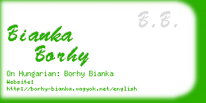 bianka borhy business card